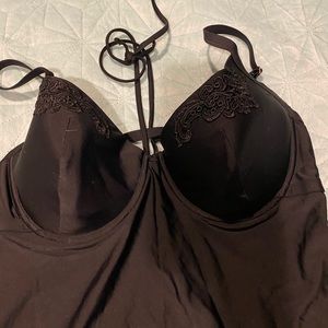 Sexy black tankini bathing suit top 38dd used